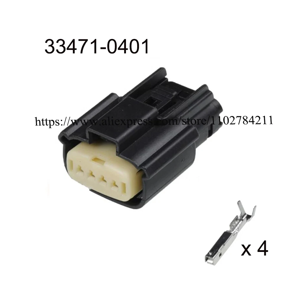 

100SET 33471-0401 automotive Waterproof female male wire connector terminal plug 4 pin socket seal