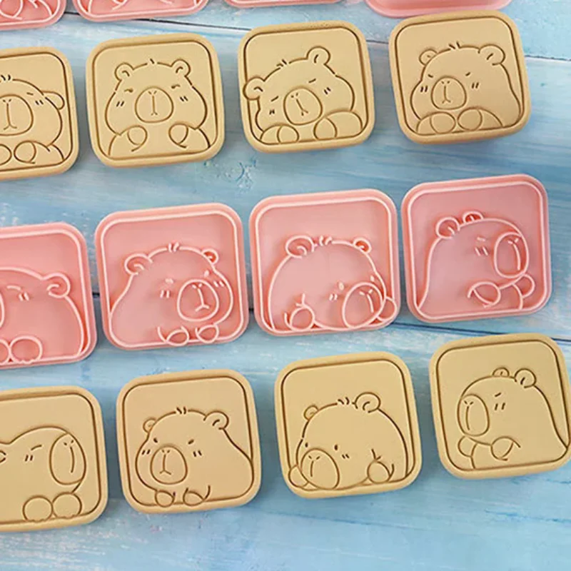 10PCS Cartoon Capybara Shaped Cookie Cutter AnimaL Fondant Biscuit MoLd Cake Decoration Tool s BakinG Accessories Kit chen