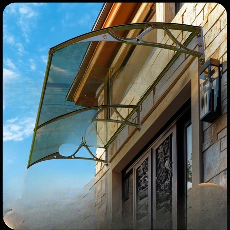 

Aluminum alloy canopy door head sunshade PC eaves terrace window balcony rain match