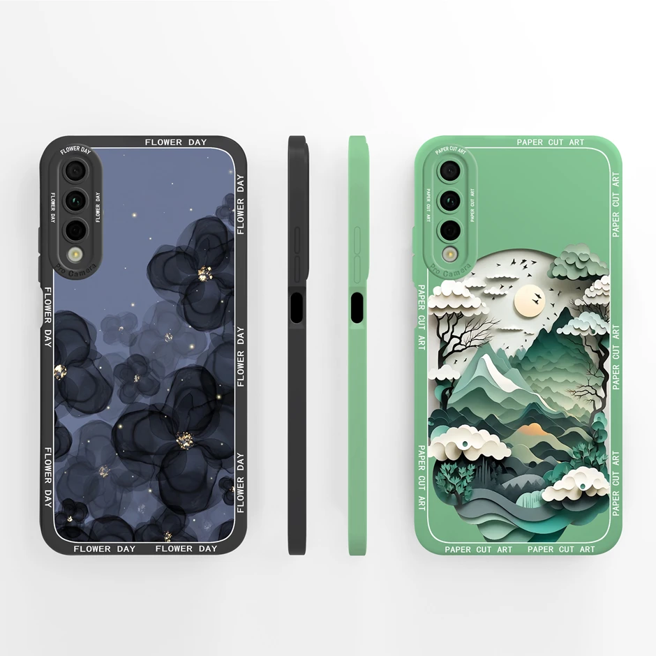 For Honor 9X (China) Honor 9X Pro Phone Case Happy Cat Cartoon Liquid Silicone Back Cover For Huawei Y9s Fashion Ultrathin Funda