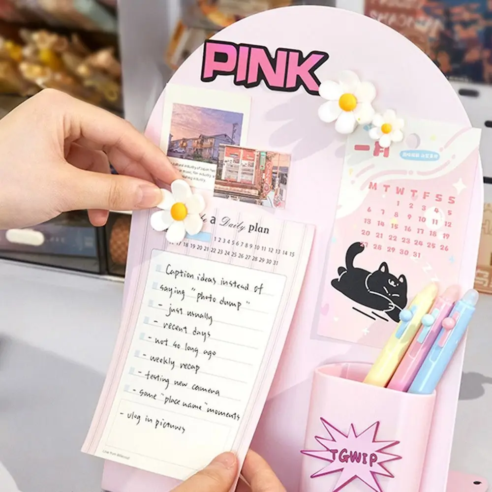 Large Capacity Desktop Message Board Vertical Curved Magnetic Photo Frame Entrance Display Board Office Home Desktop Ornament