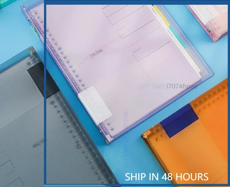 For Maruman SESSION Loose Leaf Binder Notebook Double Divider Index One Touch Ring School Meeting Record Portable Journal（2pcs）