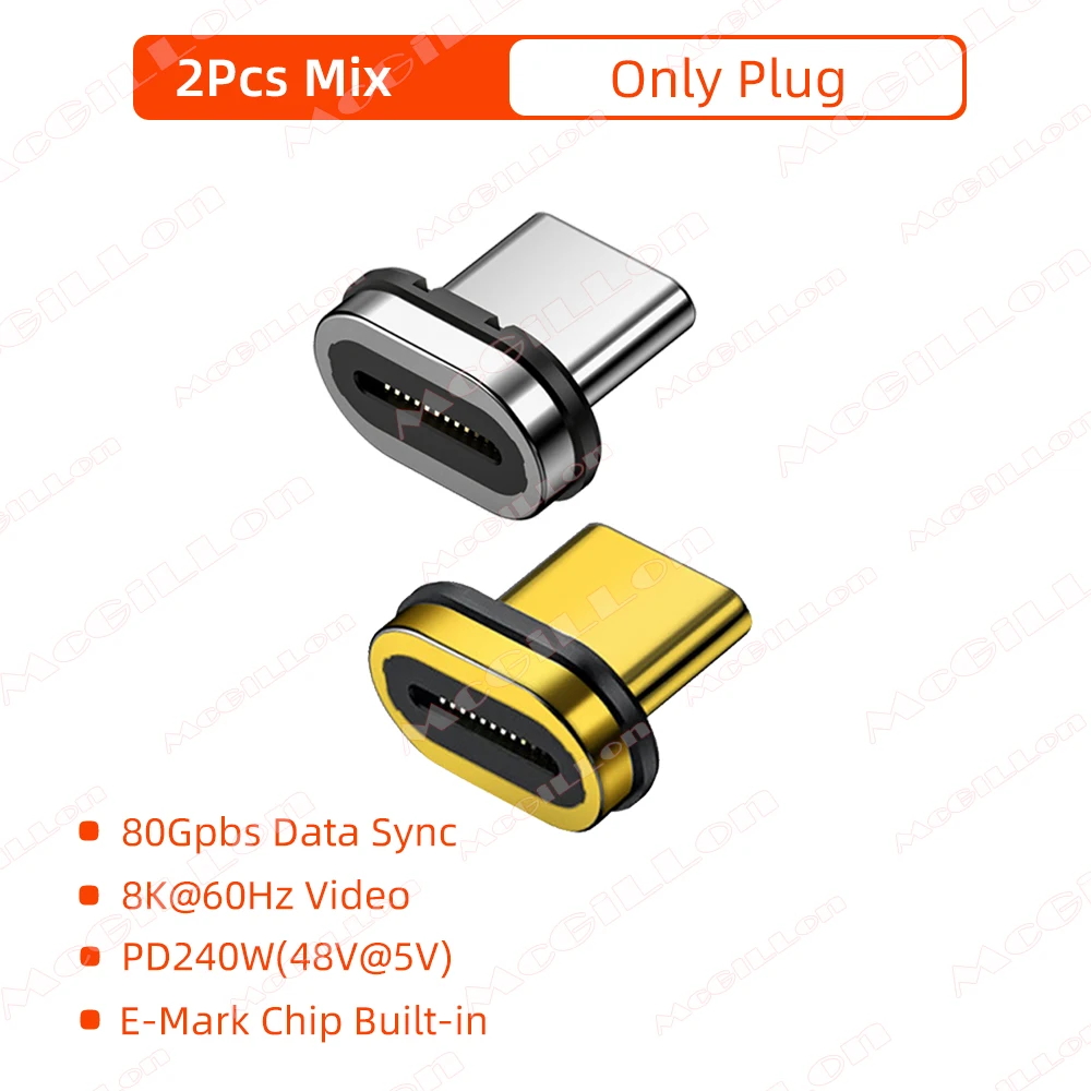 240W USB4.0 80Gbps Thunderbolt5 Magnetisches Typ-C OTG USB C zu USB-C Schnelllade-Magnetkonverterkabel 8K@60Hz USB Typ C-Adapter