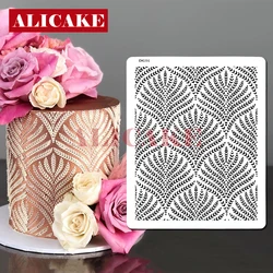 Cake Stencils Feather Shape Pattern Wedding Cake Decorating Fondant Lace Cake Boder Stencils Template Drawing Mold Baking Tools