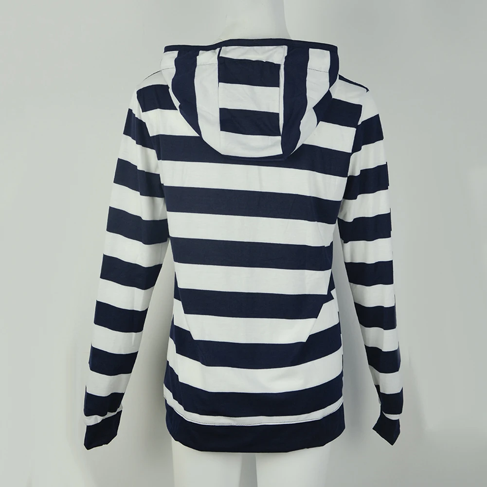 Female coat  Autumn Winter Wear Zipper Fashion Striped Hoodies Fleece Jacket Fall Sweatshirts Coat Warm Jacket casaco feminino