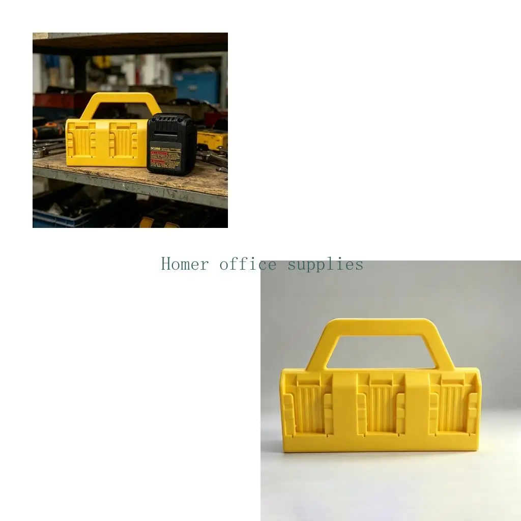 K43B Efficient Battery Management Holder Case For 18V 60V Tools Yellow Plastic Frame