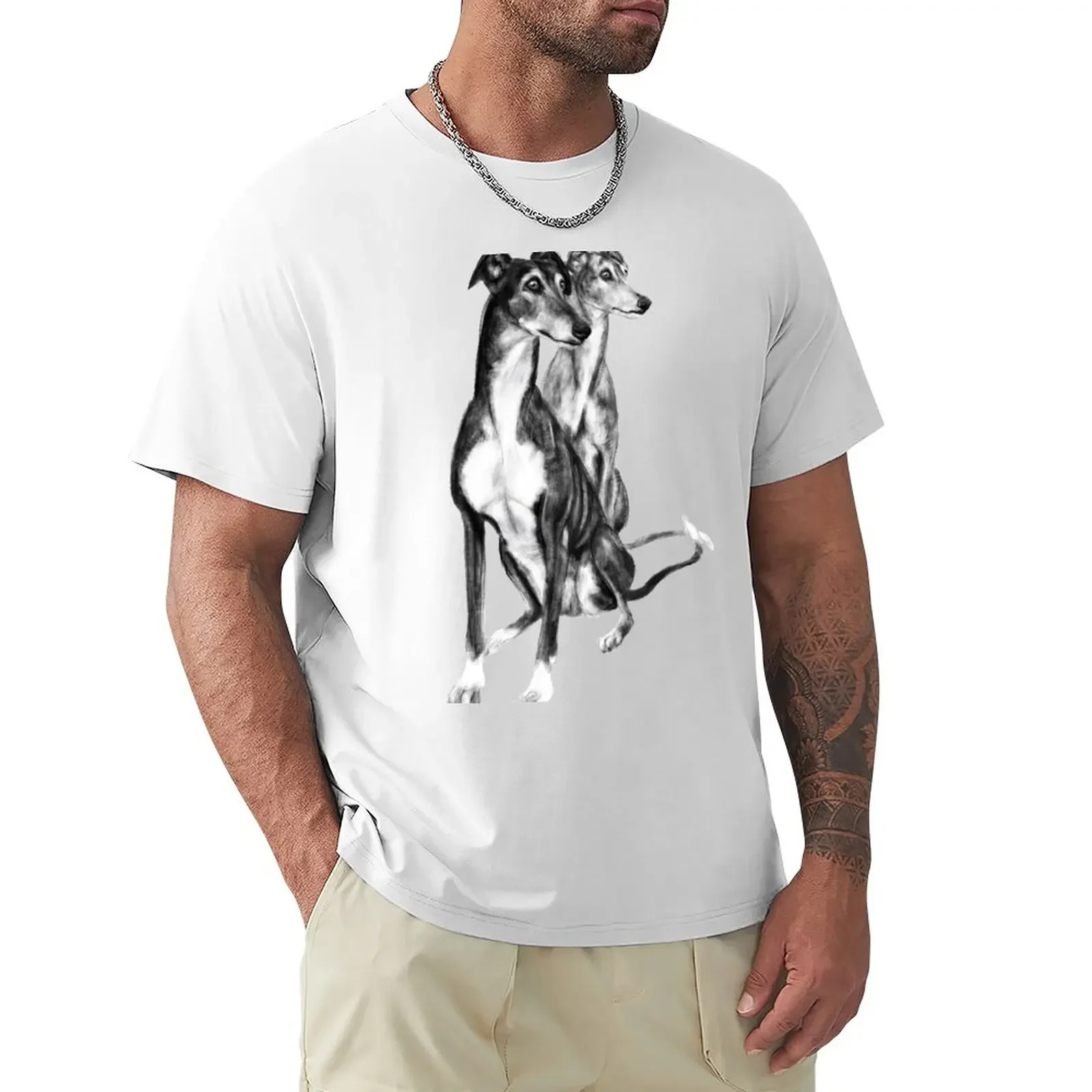 Igor & Evi, Galgo Espagnol T-Shirt sublime summer clothes Short sleeve tee outfits for men cotton funny vintage graphic t shirts