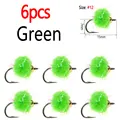 6 piezas verdes