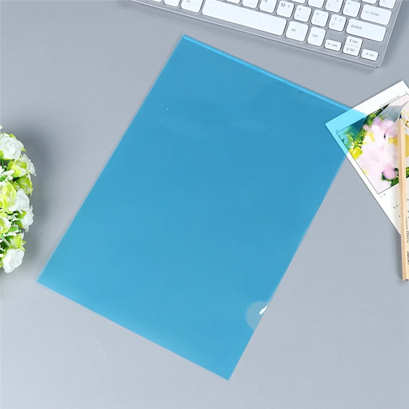 

GW-50Pcs Plastic Folders A4 Sleeves Wallets For Protection Files With Top & Side Open Sleeves For A4 Paper Work Office Easy Inst