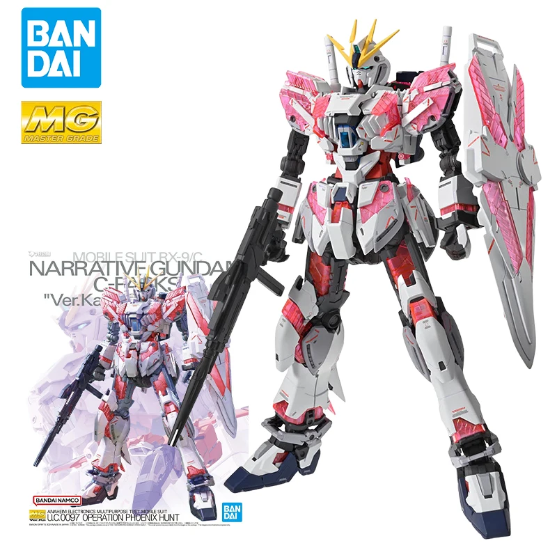 

Bandai MG 1/100 NARRATIVE GUNDAM C-PACKS Ver.Ka Kit Assembly Action Figure Assembly Model Trendy Toys Children's Holiday Gifts