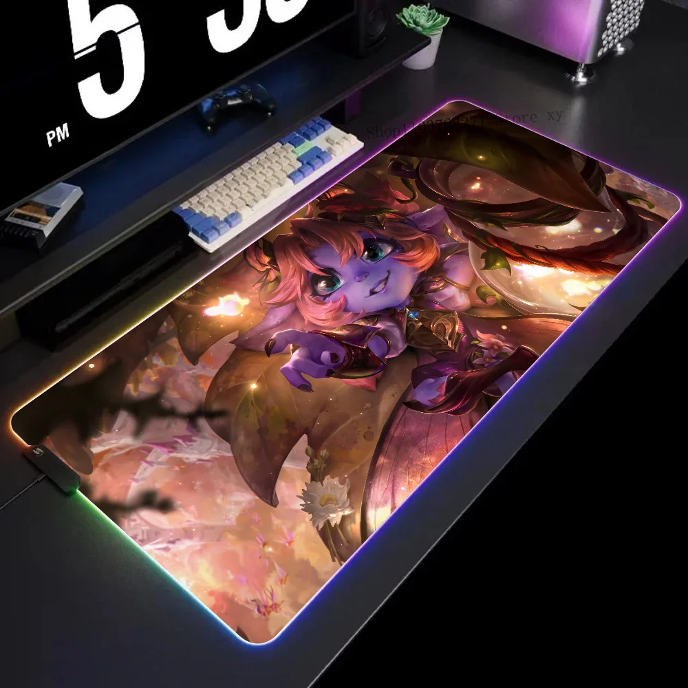 

Tristana League Of Legends Mousepad XXL RGB Gaming Mouse Pads HD Black Gamer Accessories Large LED