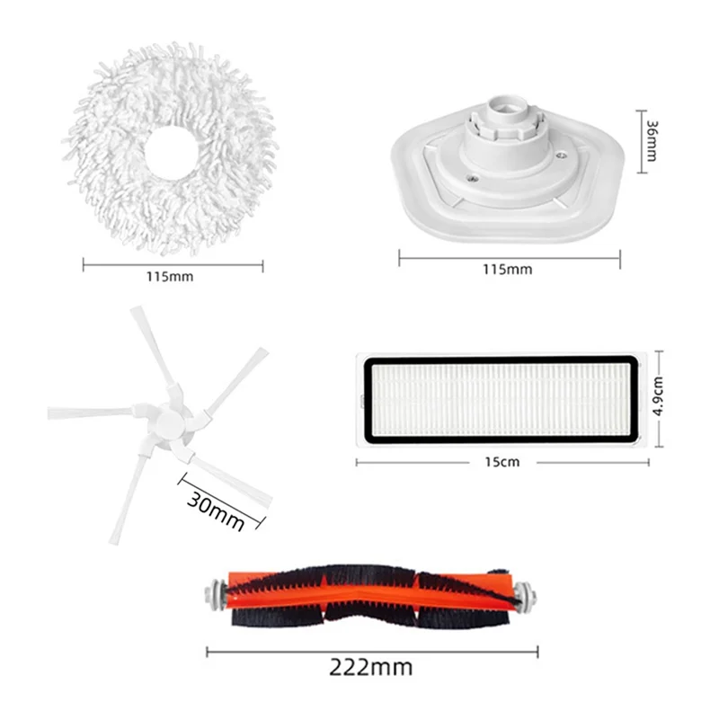 Replacement Parts Fit for Dreame W10 W10Pro Robot Vacuum Cleaner for Home and Kitchen Cleaning