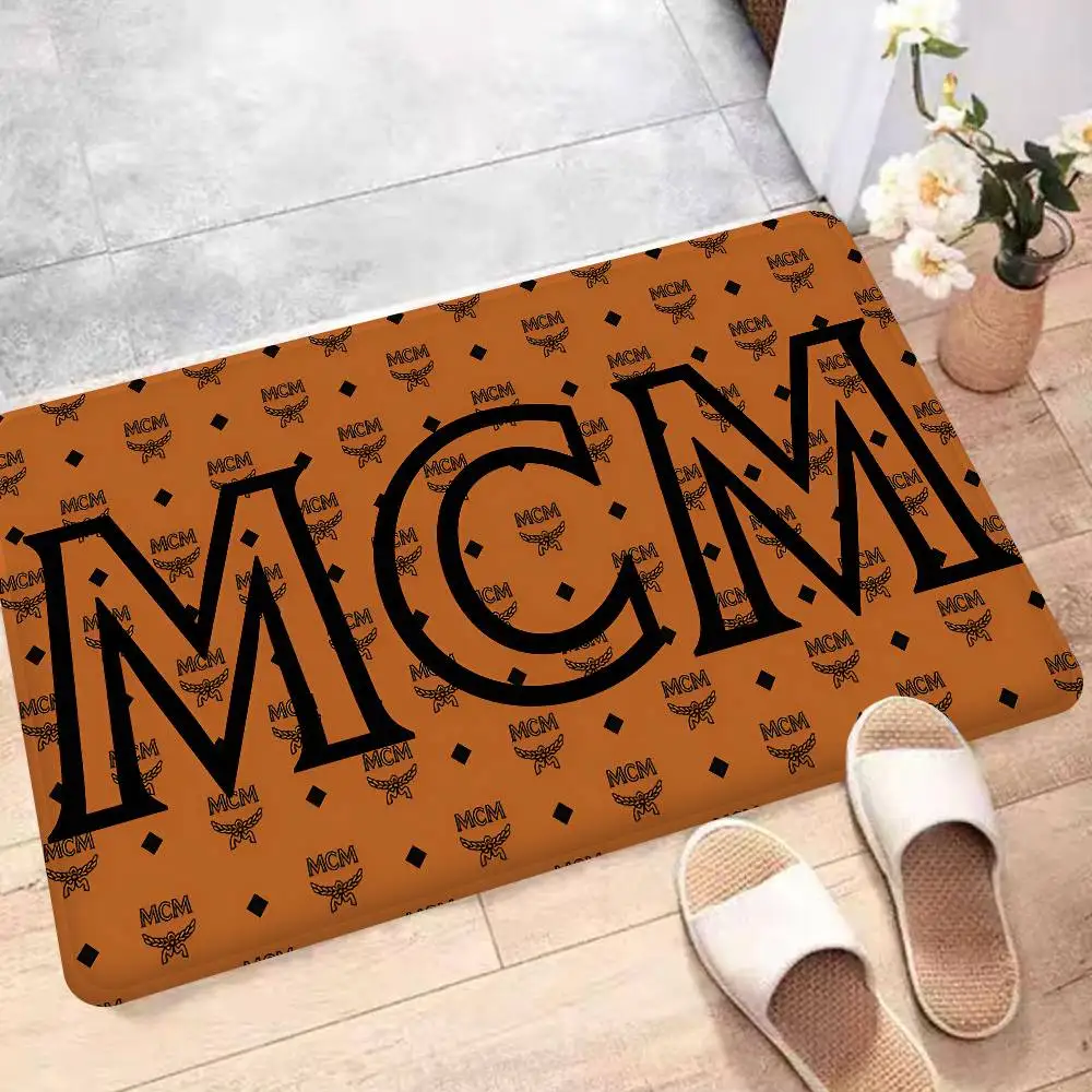 

Famous Fashion M-mcm Logo Door Mat Nordic Style Bedroom Living Room Doormat Home Balcony Anti-Slip Alfombra