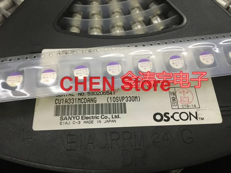 

free shipping 20PCS SANYO OS-CON SVP 10V330UF 8x12MM SMD Polymer Solid Electrolytic Capacitor 330UF 10V Low ESR 10SVP330M
