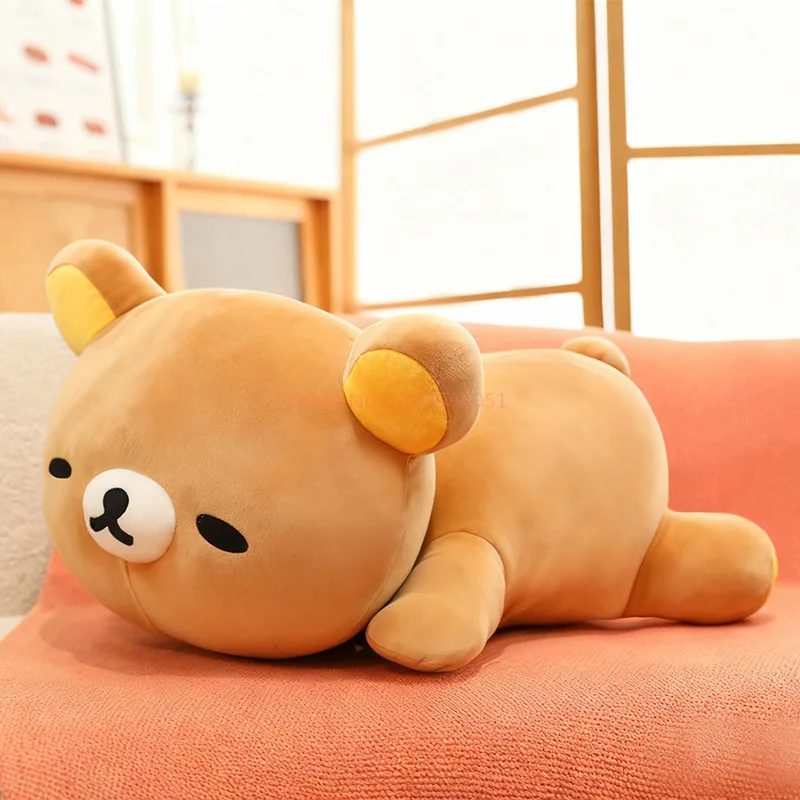 30/45cm 일본 릴라쿠마 봉제 인형 베개 귀여운 대형 수면용 편안한 봉제 장난감 베개 침실 장식 소품 소녀 장난감