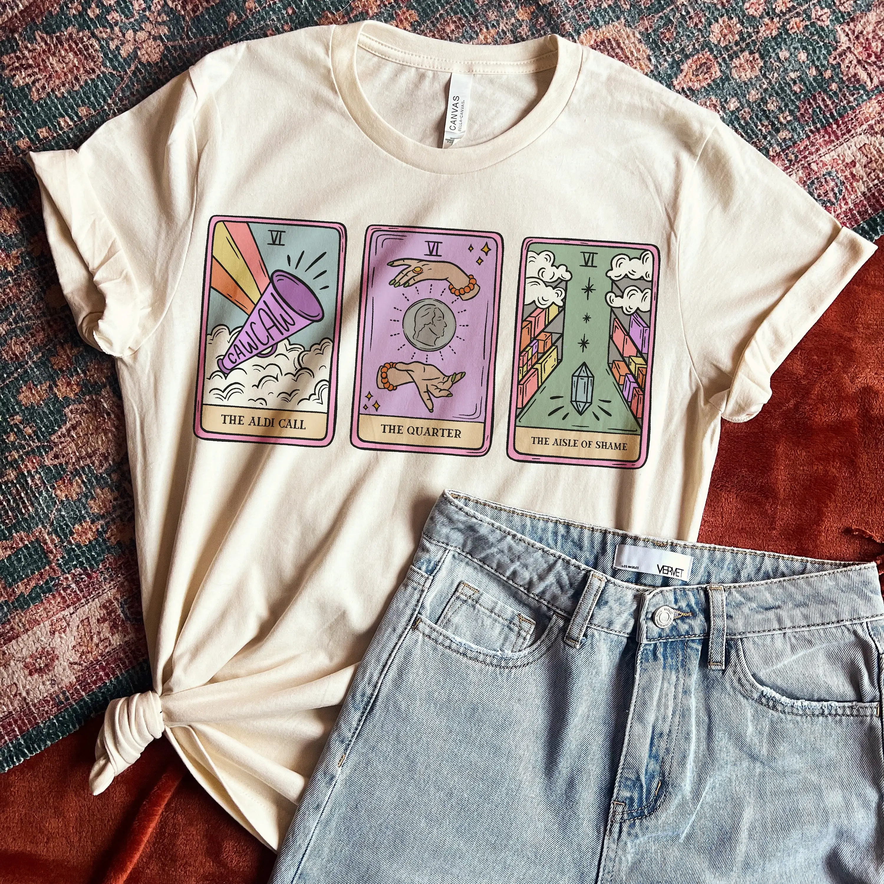 Aldi Tarot Handmade T Shirt Caw Aisle of Shame Mama