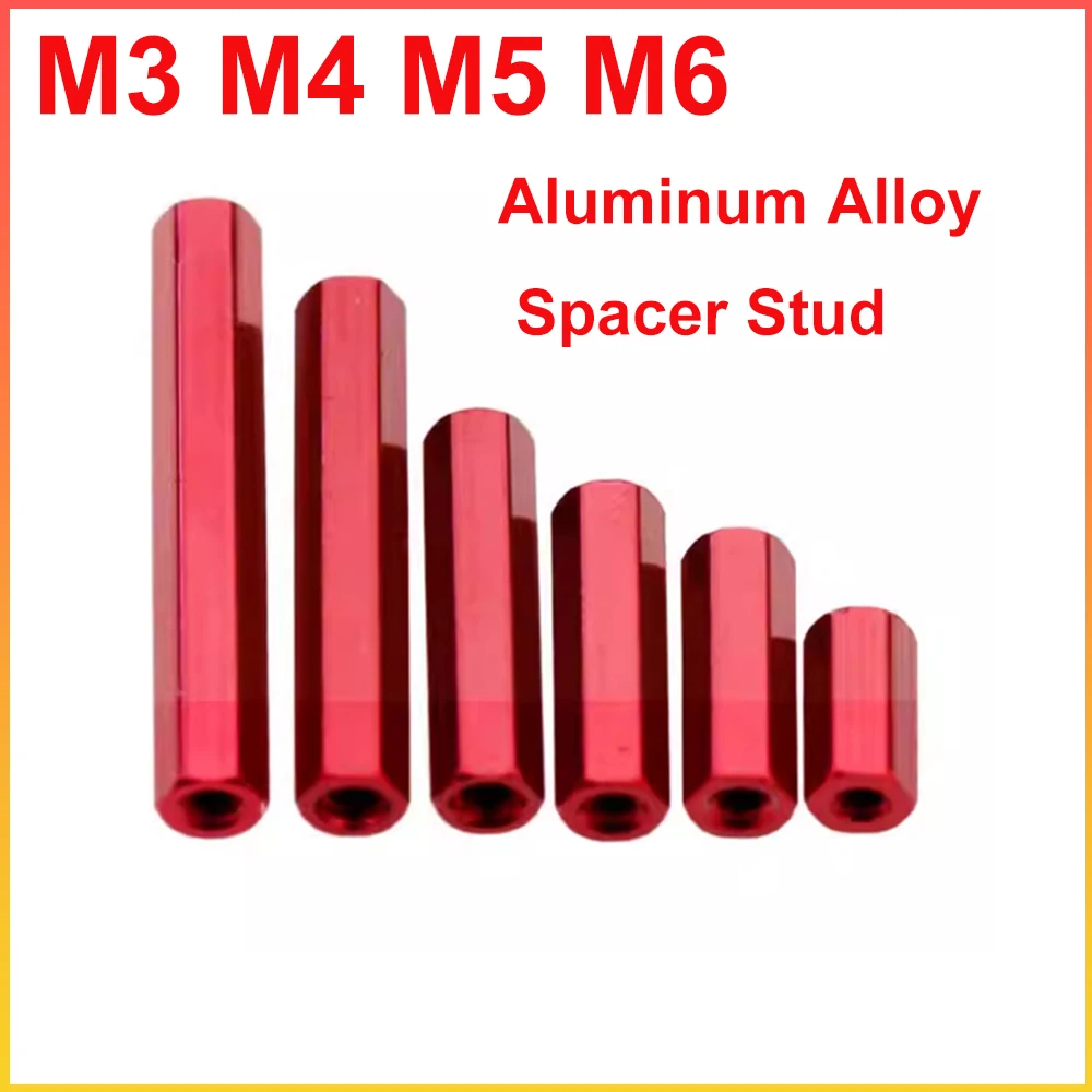 Long Stand Off Rods 5pcs Aluminum Alloy Spacer Stud M3 M4 M5 M6 Hex Standoffs Coupling Long ...