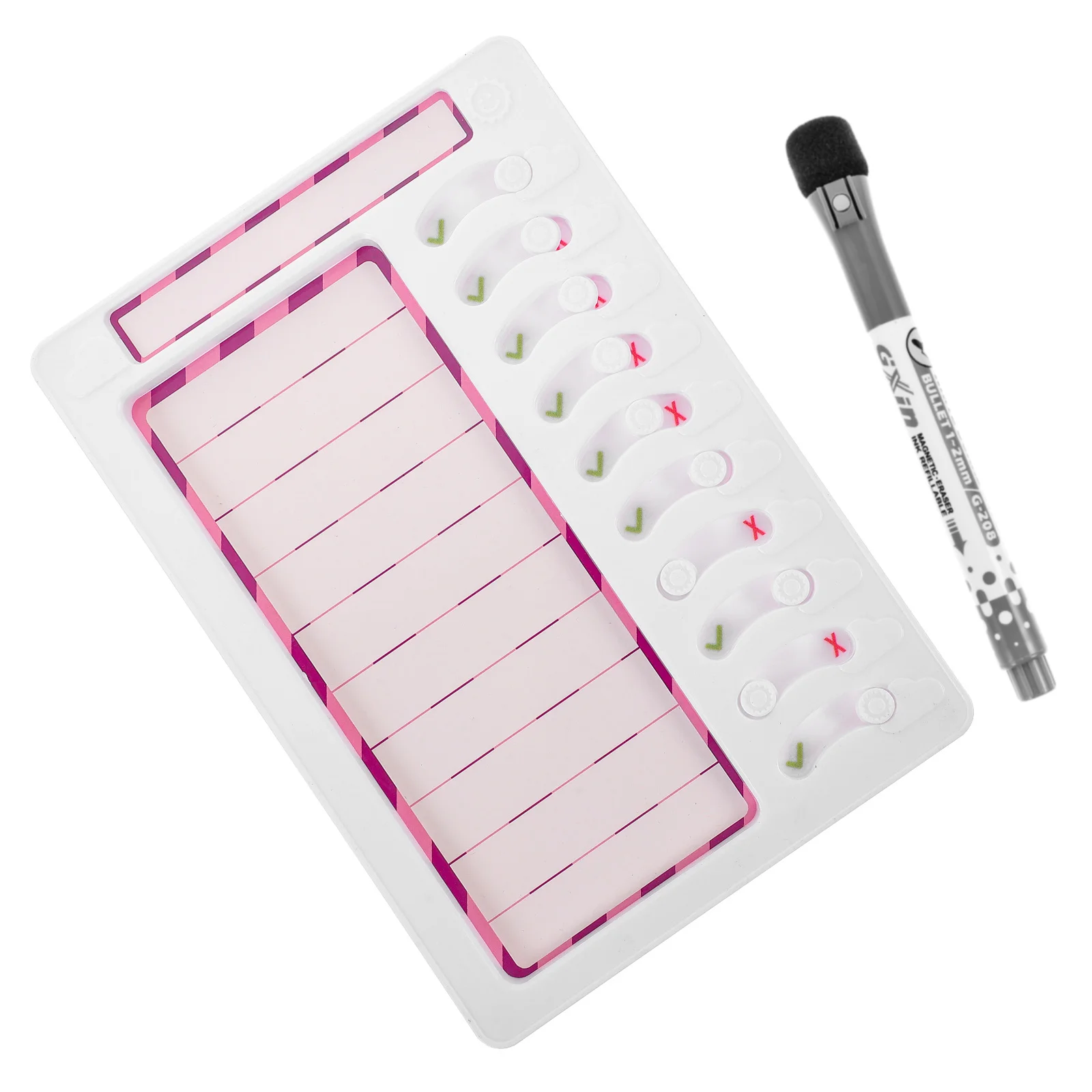 「S」の家事表 マグネット式自己規律トラッカー 毎日のスケジュールボード 行動表 家庭学習用