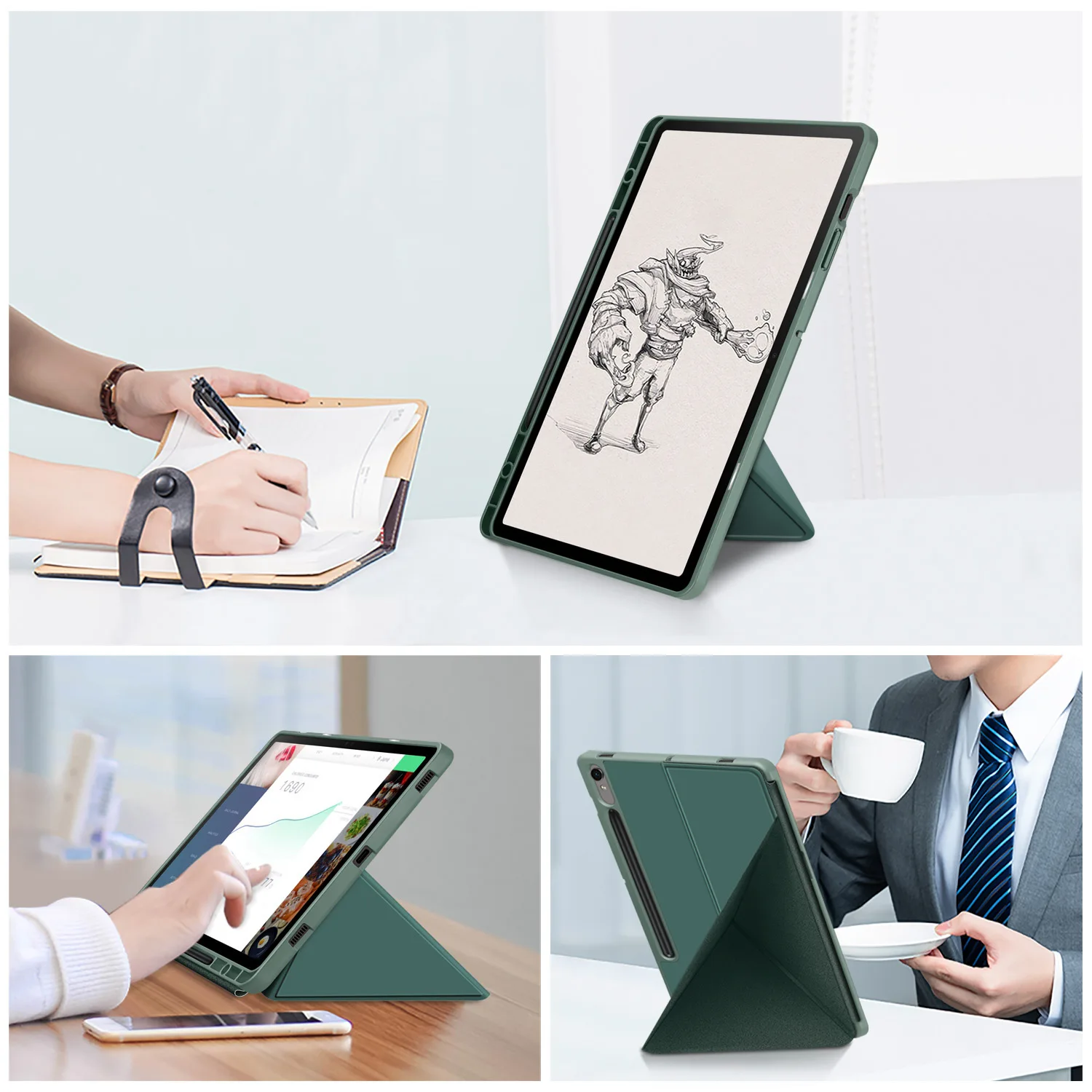 

Funda For Samsung Galaxy Tab S10 FE 10.9inch 2025/Galaxy Tab S9 11''/Samsung S9 FE 2023 TPU Fold Deformation Stand Tablets Case