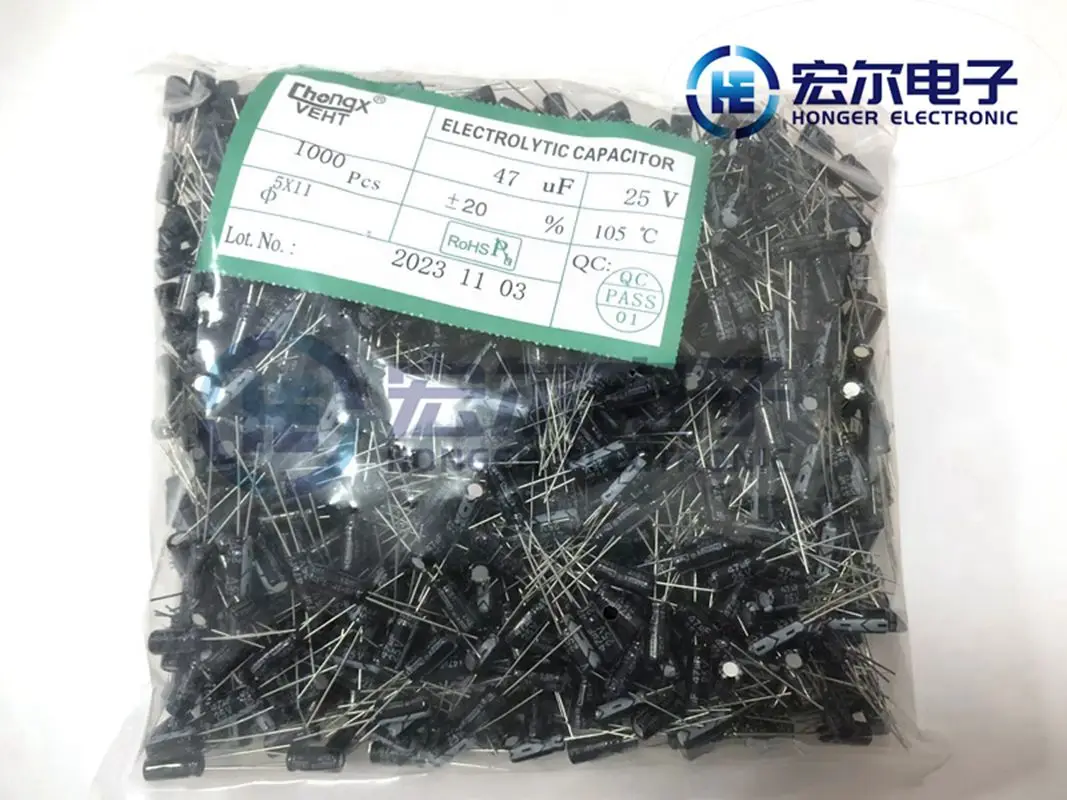 

20PCS 25V47UF 5 * 11mm 47UF 25V 5 * 11 high-quality aluminum electrolytic capacitors