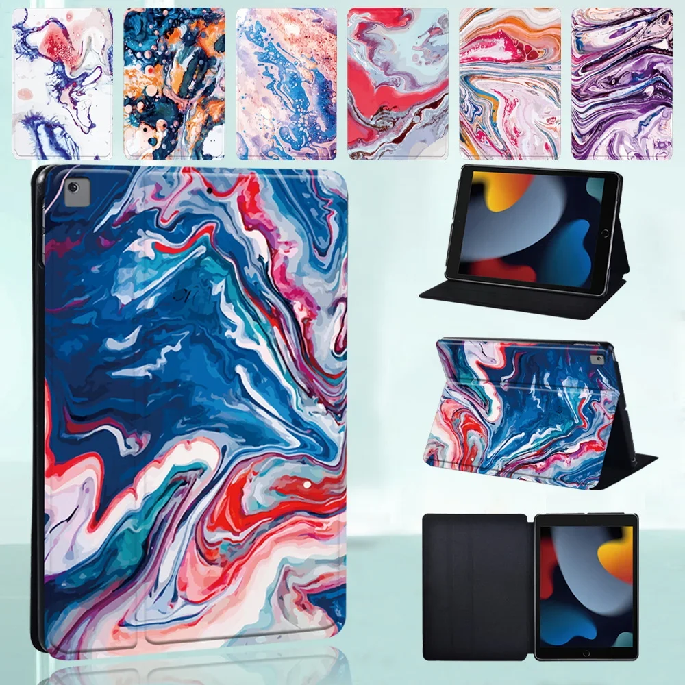 

Ink Paint Print Cover for IPad 9th 10.2 Case IPad 8th 7th Generation Pu Leather Tabelt Case for IPad 2 3 4 Gen 9.7"/Mini 4 5