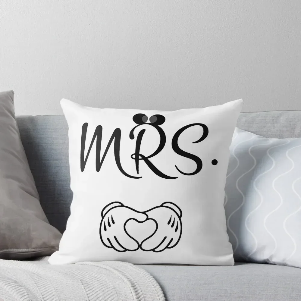 Mr. and Mrs. Couple T-shirts Mrs. T-shirt Throw Pillow Pillows Aesthetic christmas cushions covers Room decorating items pillow