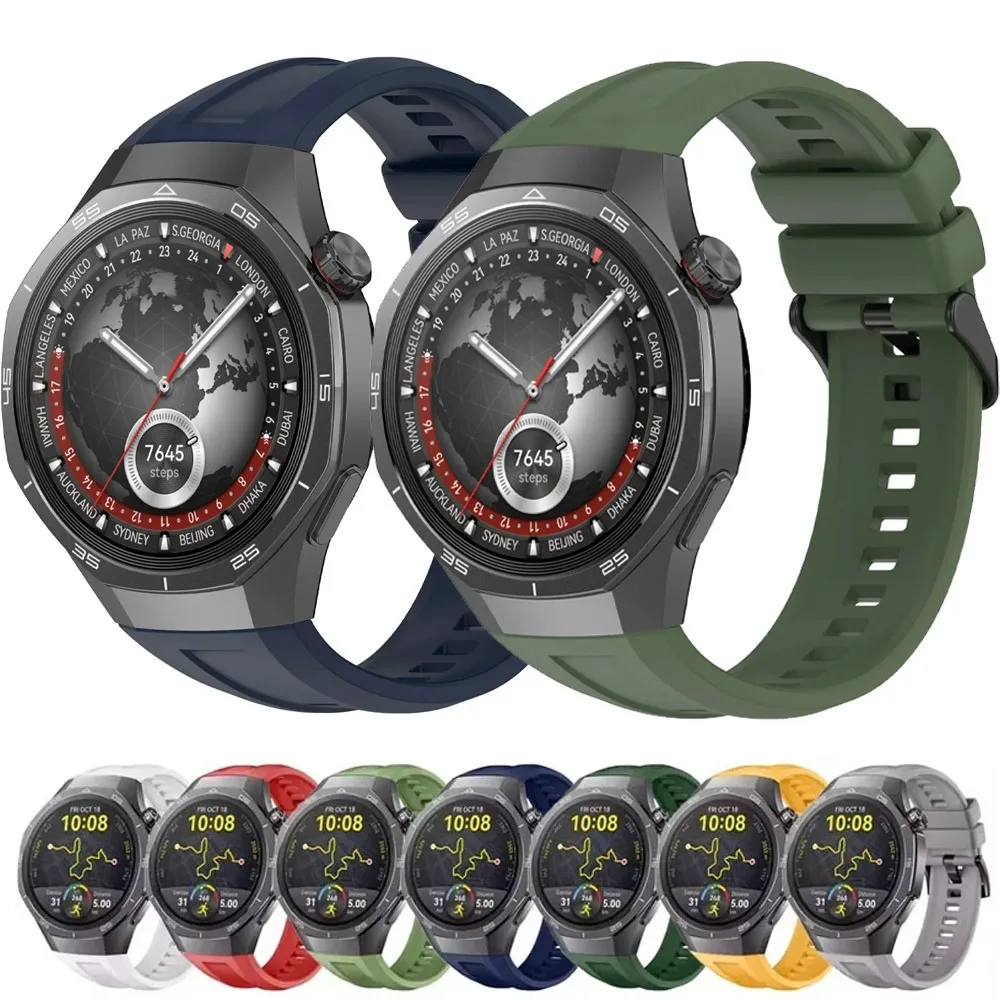 Sport-Silikonarmband für Huawei Watch GT5 Pro 46 mm, exklusive Schnittstelle, bequemes, atmungsaktives Band für Huawei Watch GT5 Pro 46 mm