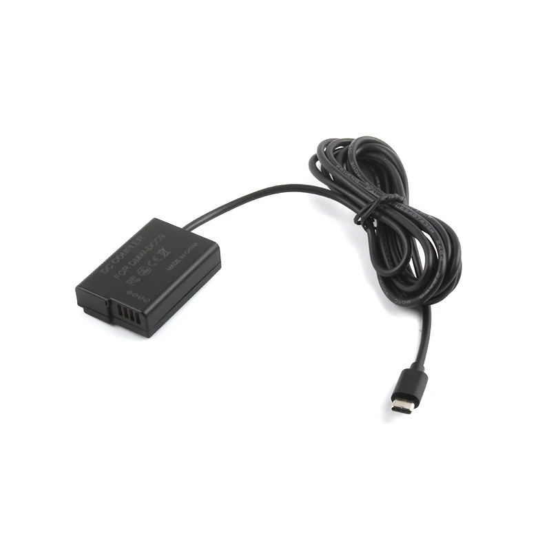 

Type C Cable to DMW-BLD10 Dummy Battery DMW-DCC9 DC Coupler for DMC GX1 GF2 G3 G3K G3R Digital Cameras