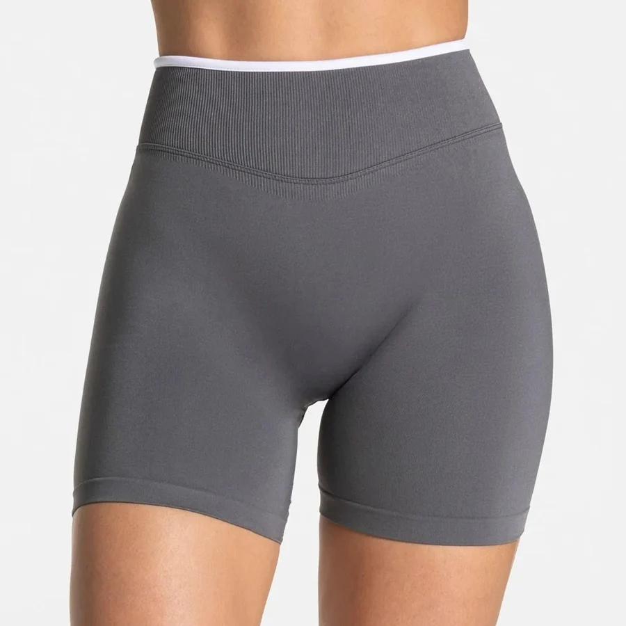 Solid Color Seamless Shorts Women Workout Scrunch Butt Lifting Yoga Shorts High Waist Fitness Biker Running Bottom GYM Shorts