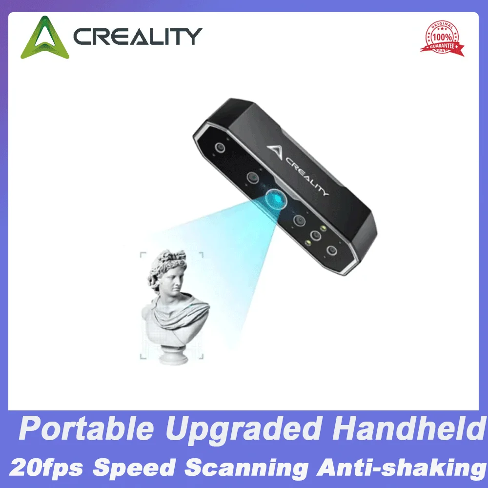 

Creality CR-Scan Otter Portable Upgraded Handheld 3D Scanner 0.02mm Accuracy High Efficiency 20fps Speed Scanning Anti-shaking