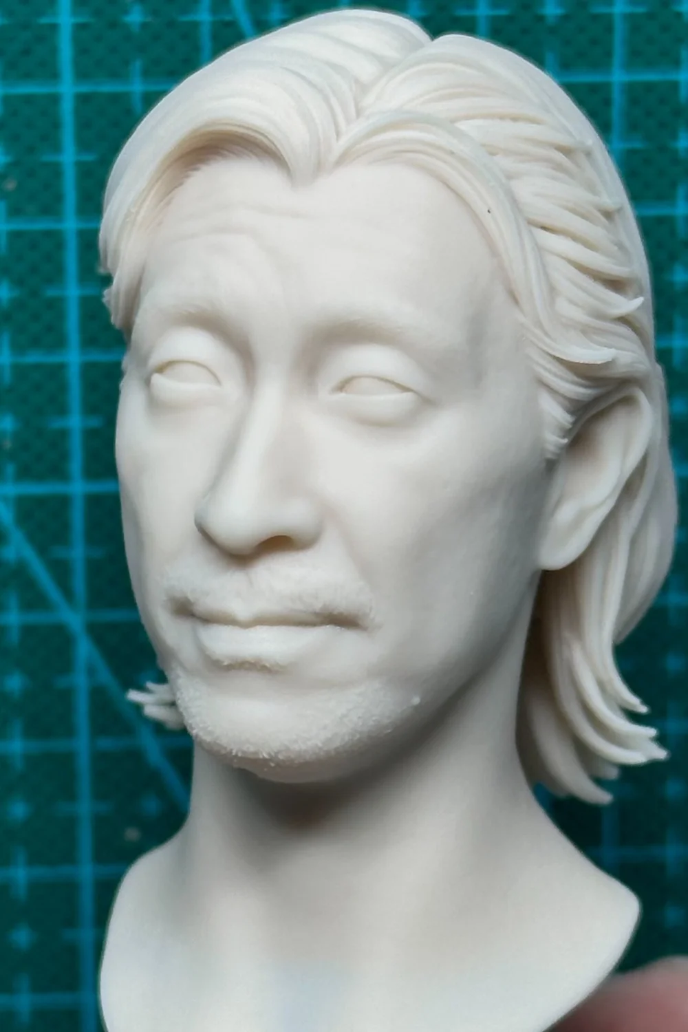 In Stock 1/6 Scale Mainland China Male Actors Wang Qianyuan Unpainted Head Carving Model Fit 12inchs Action Figure Body