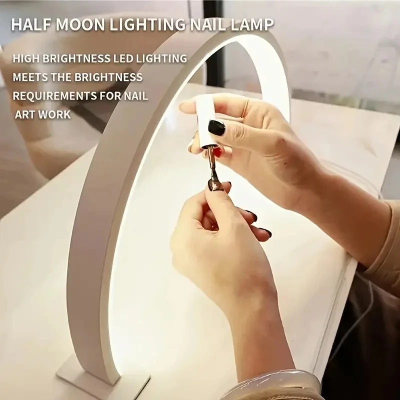  Half Moon Light Portable Led Nail Light Office Embroidery Peripheral Filling Light Brightness Beauty Salon Work Filling Light