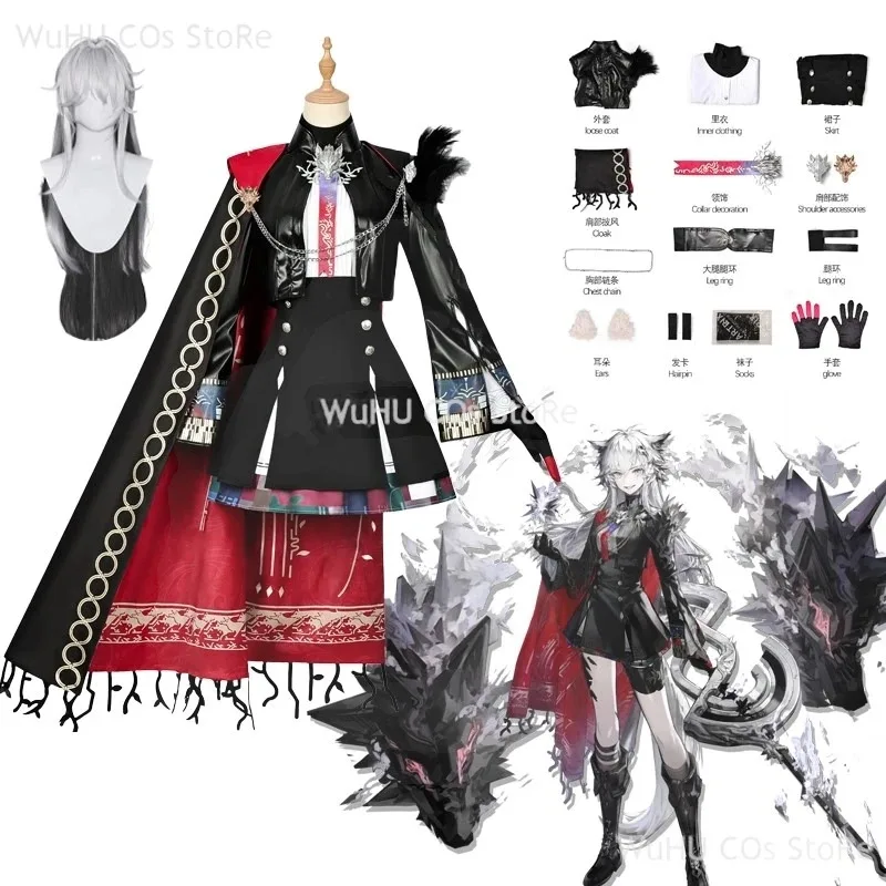 

Arknights The Decadenza женский костюм для косплея Lappland Cos Game аниме вечерние униформа Хэллоуин играть ролевая одежда Clothinga;k6;8',