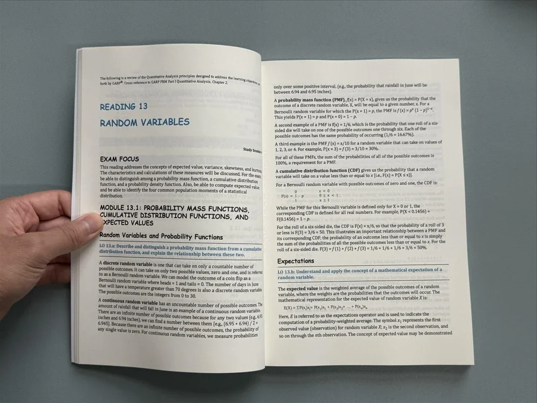 2024 FRM Level 1 Book 2 SchweserNotes Quantitative Analysis,Financial Risk Manager,English Notes Paper Textbook Libro Accounting