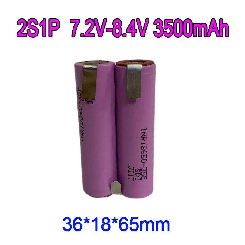 18650 Lithium-Ion Rechargeable Battery Pack 35E 2S1P~6S1P 7.2V-25.2V 3500mAh Screwdriver Welding Battery