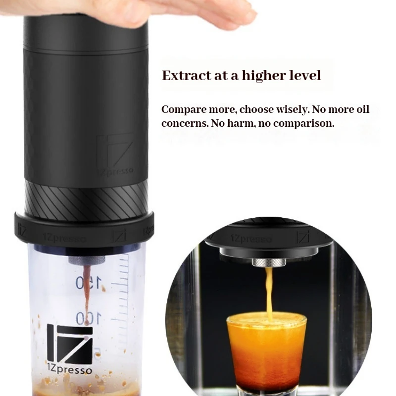 In Stock 1Zpresso Y3 Portable Manual Espresso Coffee Maker Stainless Steel Version Mini Compact For Outdoor Home Office Travel