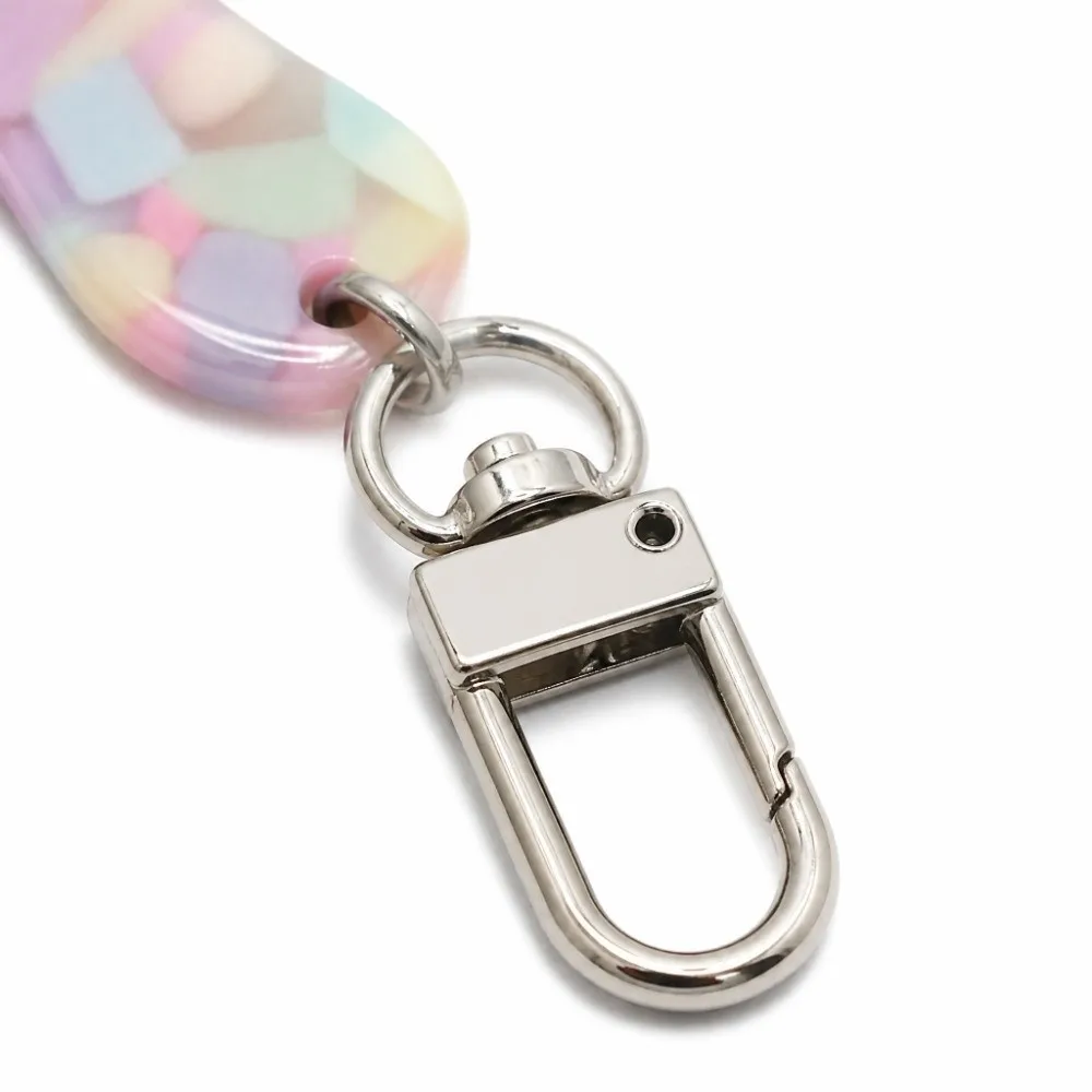 Acetate Material Grooming Keyring Mini Fine Tooth Comb Lightweight Slim Structure Compact Grooming Set Sturdy Metal Key Ring