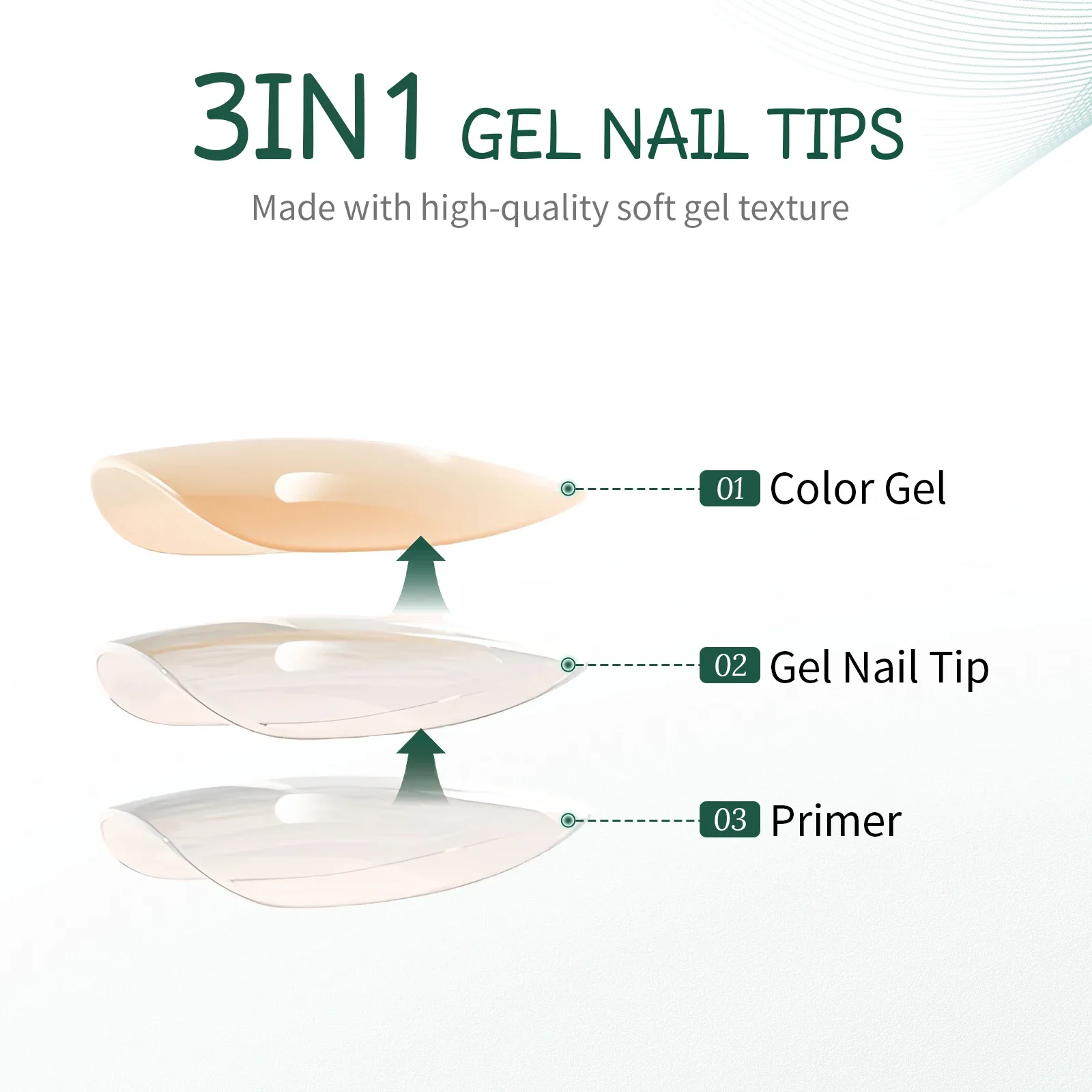 Nailpop ombre hřebíky mandle tisk na nailsultra-thin naklonění měkké gel nehet tipy 150pcs pre-colored přirozený falešná hřebíky prodlužování