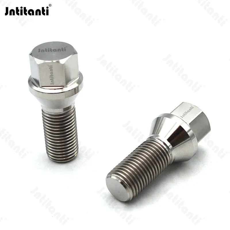 

Jntitanti 17mm Hex Flat Head Cone Seat Gr.5 Titanium Wheel Bolt M14x1.5 for European Cars Wheel Locking