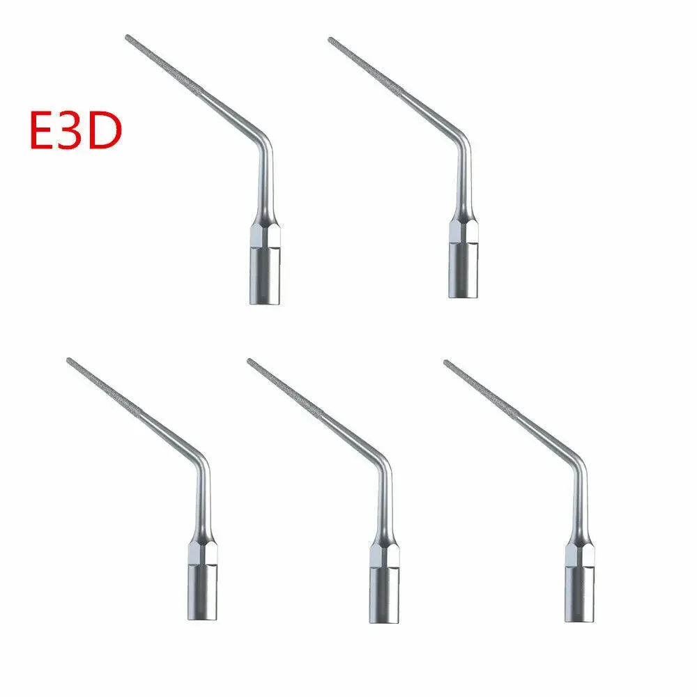 5pcs Dental Ultrasonic Scaler Endo Diamond Endodontic Tips E3D For EMS Woodpecker