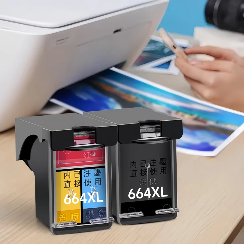 Cartucho de Tinta 664XL Compatível para Impressoras HP 664 HP664 Deskjet 1115 2135 2675 3635 3775 4536 4538 5075 5275