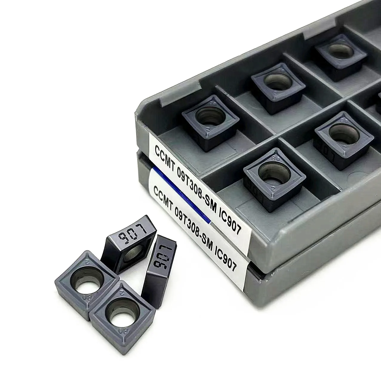 10PCS CCMT09T308 SM IC907 IC908 High Quality Lathe Cutter Carbide External Inserts CCMT 09T308 Milling CNC Thread Turning Tool