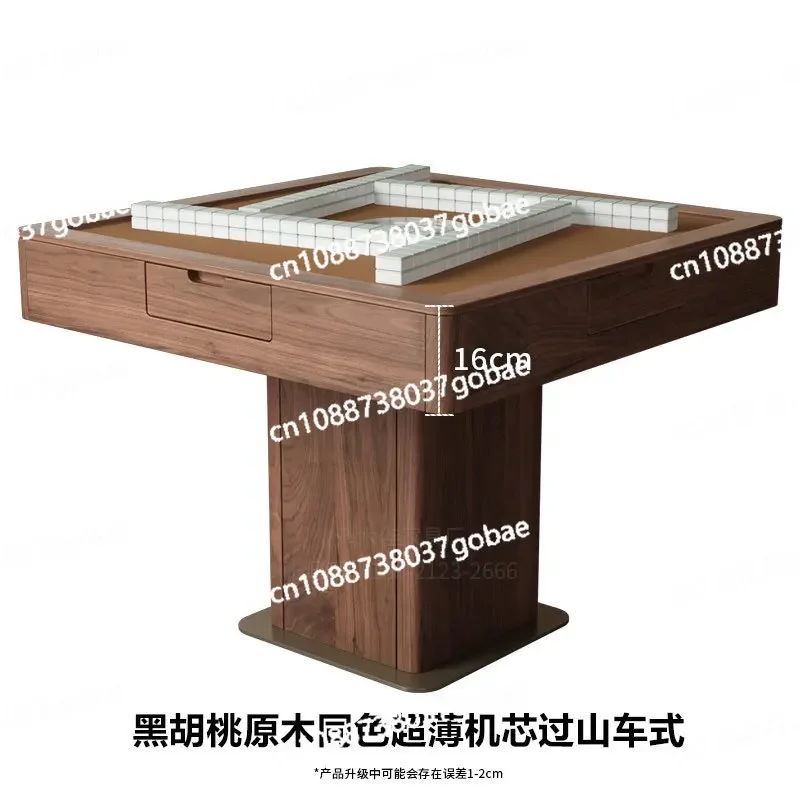 Solid Wood Mahjong Table Mute Electric Automatic Home Dining Table Integrated Chess and Card Table