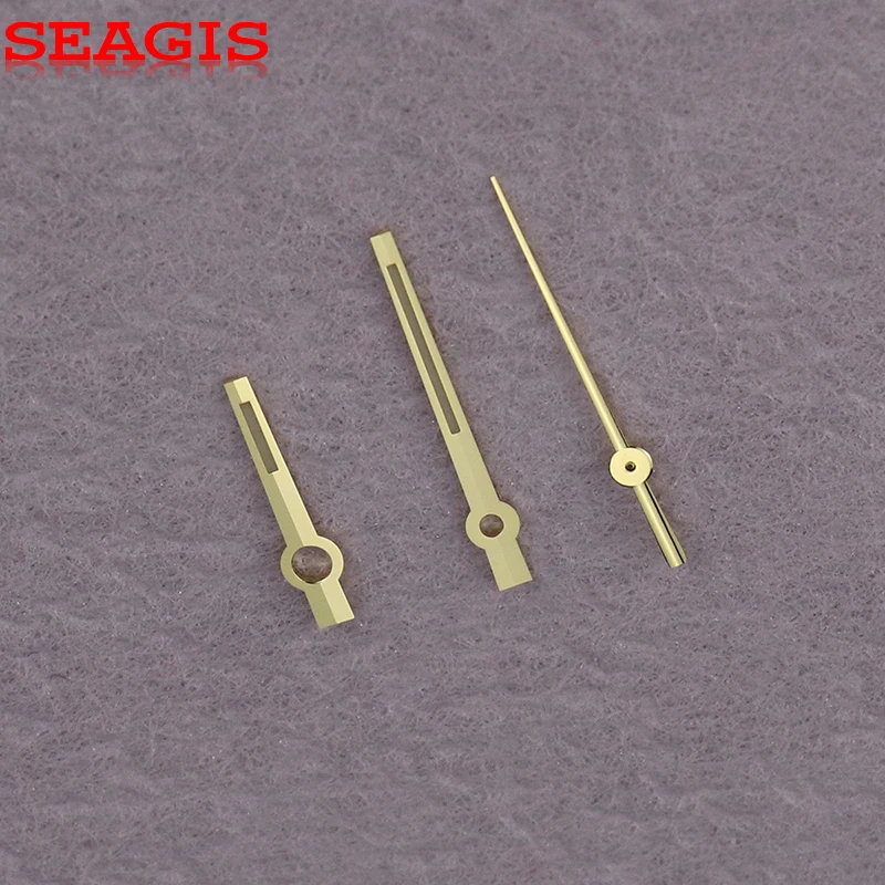 SEAGIS جودة عالية NH35 الأيدي الفضة الذهب ساعة الأيدي C3 BGW9 مضيئة D فقط ساعة الإبر NH35 مؤشرات الساعة