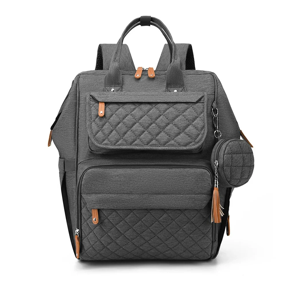 Diaper Backpack Mommy Bag Lightweight Multifunctional Double-shoulder Baby Bag For Mom Travel Maternity Stroller Bag