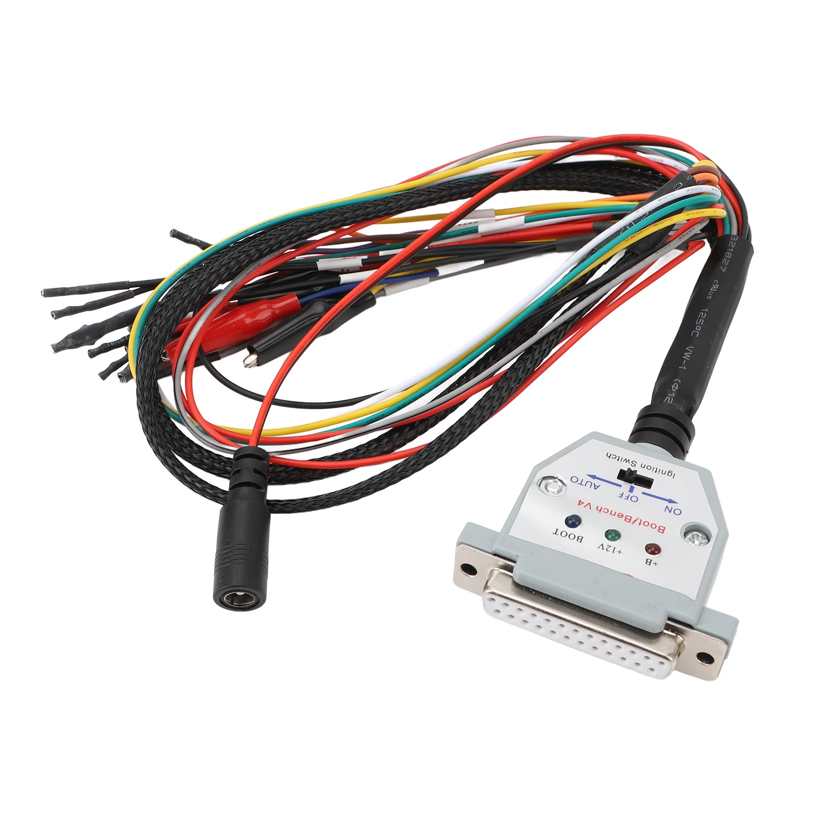 3 LED Lights Boot Bench Cable DB25 with Switch ECU Bench Pinout Cable for SM2 PRO J2534 VCI Read Write ECU BATT VCC KLINE CAN-L