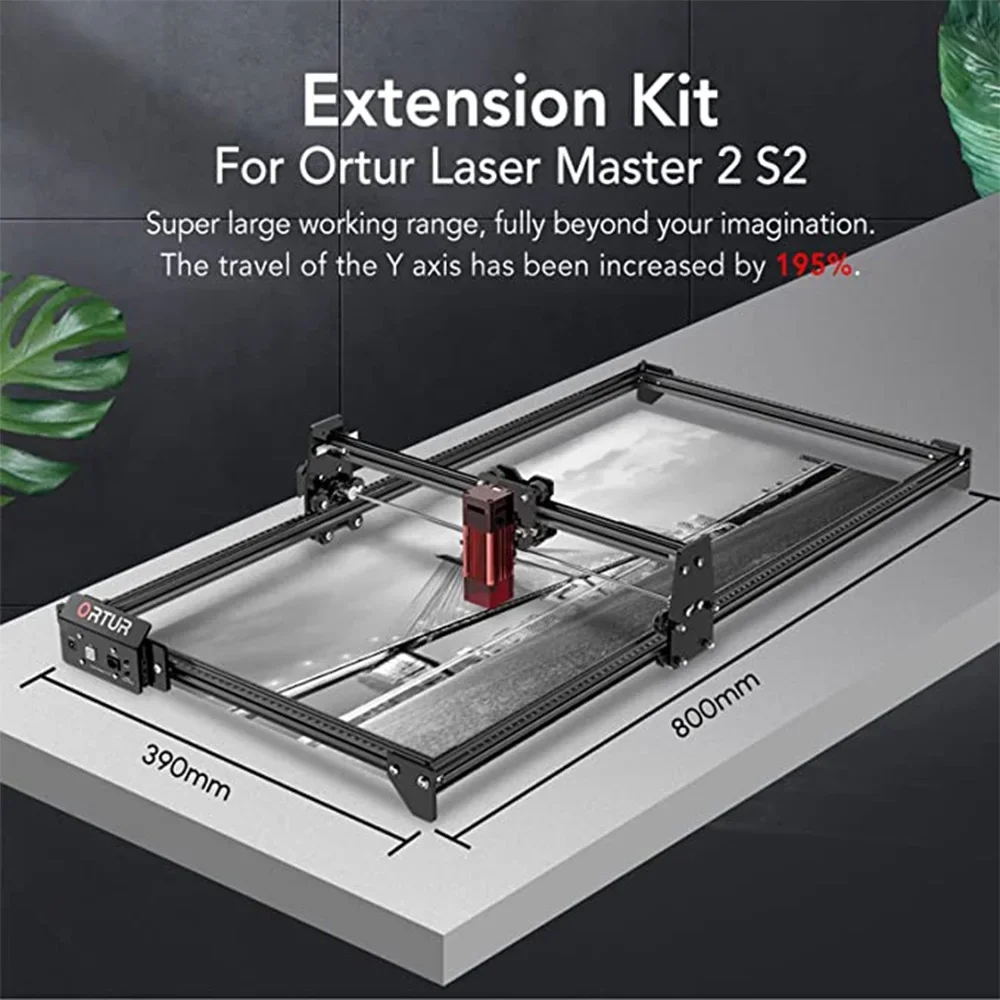 ORTUR Laser Engraver Engraving Work Area Expansion Kit Y Axis Extension Kits Upgrade For OLM3 OLM2 OLM2 PRO S2 AL2