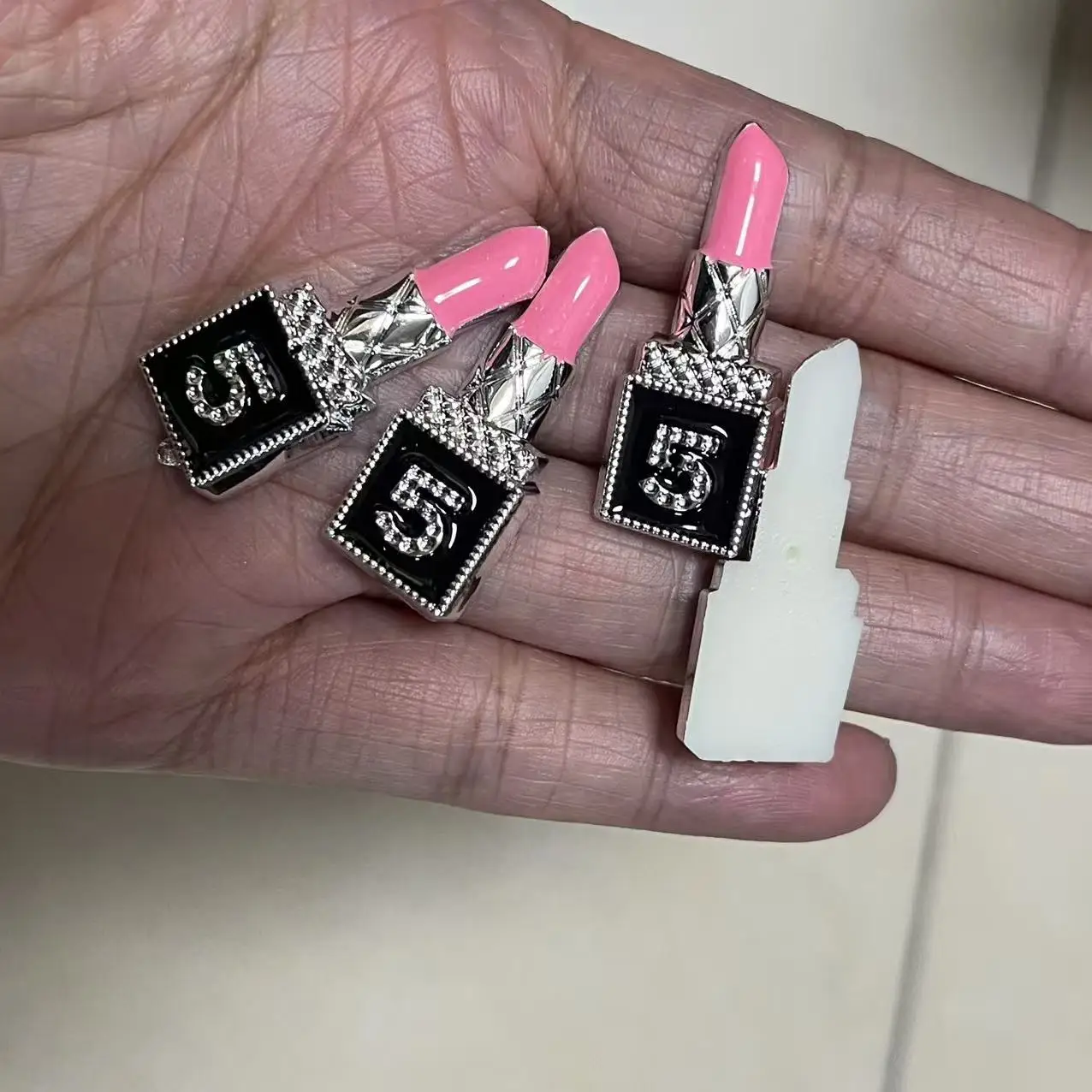 10PCS Resin Luxury Designer Bag Valentine's Day Lip Lipstick Junk Phone Case Ipadcase Decoration Charm Kawaii Diy Crafts