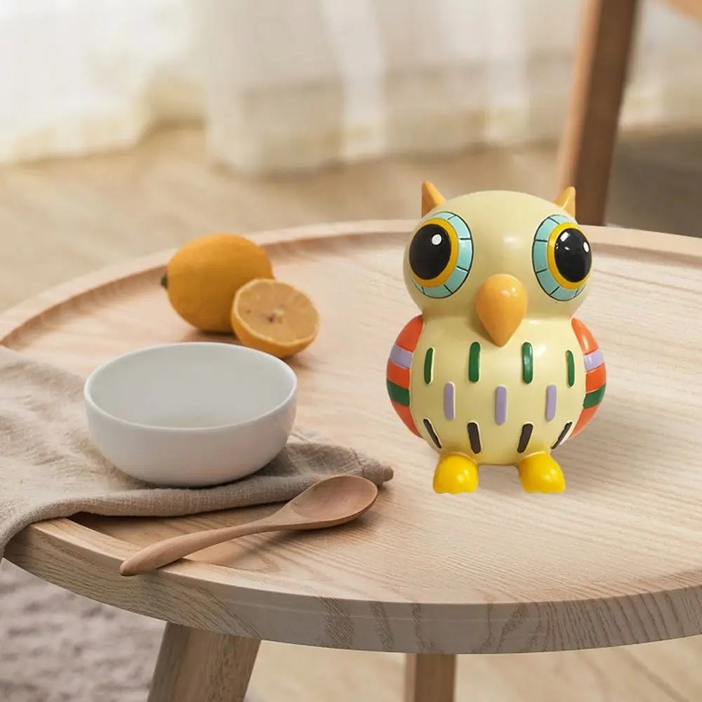 Creative Cartoon Owl Piggy Bank Handicrafts Resin Children's Money Box Painted Cute Animal Saving Box Children's Gift