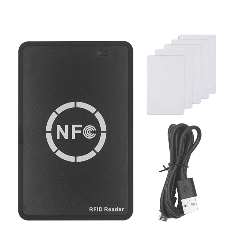

AAAEL-RFID NFC Считыватель/запись смарт-чипов + 5XCUID-карта 125K 13,56M Копировальный аппарат RFID Дубликатор тегов Копия клон ID IC Ключ Значок Копия